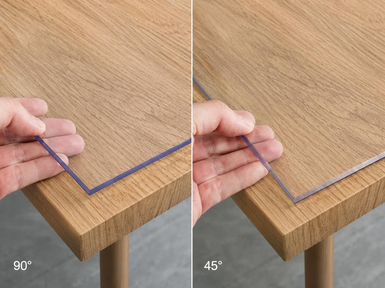Krawędź prosta 90° — standard, bez dopłaty